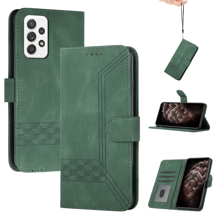 Cubic Skin Feel Flip Leather Phone Case, For Samsung Galaxy A40, For Samsung Galaxy A41, For Samsung Galaxy A42 5G, For Samsung Galaxy A50, For Samsung Galaxy A51, For Samsung Galaxy A51 5G, For Samsung Galaxy A52 5G, For Samsung Galaxy A71            ...