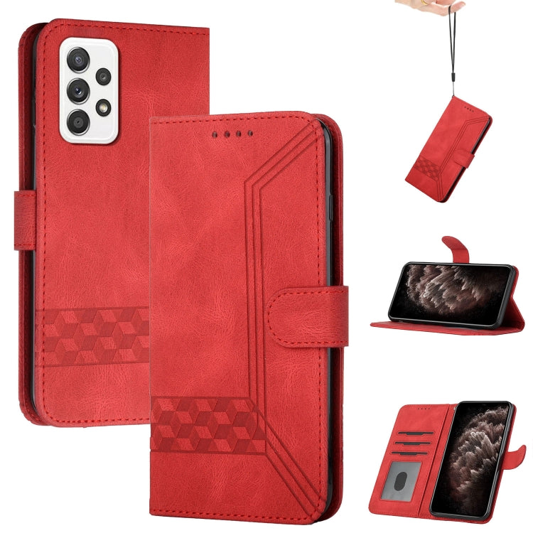 Cubic Skin Feel Flip Leather Phone Case, For Samsung Galaxy A40, For Samsung Galaxy A41, For Samsung Galaxy A42 5G, For Samsung Galaxy A50, For Samsung Galaxy A51, For Samsung Galaxy A51 5G, For Samsung Galaxy A52 5G, For Samsung Galaxy A71            ...
