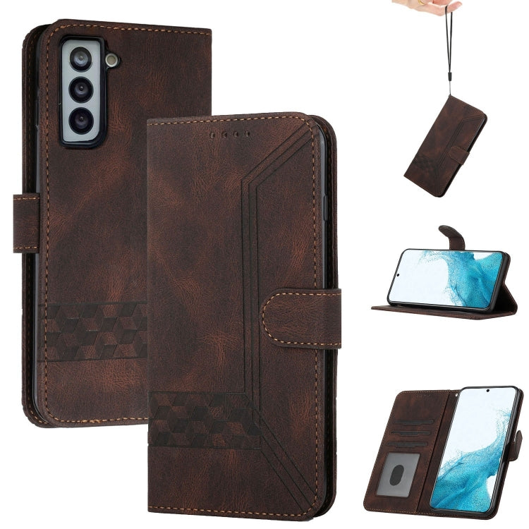 Cubic Skin Feel Flip Leather Phone Case, For Samsung Galaxy S20 FE, For Samsung Galaxy S20+, For Samsung Galaxy S20 Ultra, For Samsung Galaxy S21 5G, For Samsung Galaxy S21+ 5G, For Samsung Galaxy S21 FE 5G, For Samsung Galaxy S21 Ultra 5G             ...
