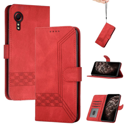 Cubic Skin Feel Flip Leather Phone Case, For Samsung Galaxy S22 Ultra 5G, For Samsung Galaxy Xcover 4, For Samsung Galaxy Xcover 5