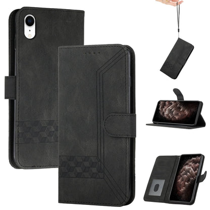 Cubic Skin Feel Flip Leather Phone Case, For iPhone 11 Pro Max, For iPhone X / XS, For iPhone XR, For iPhone XS Max, For iPhone SE 2022 / SE 2020 / 7 / 8, For iPhone 7 Plus / 8 Plus