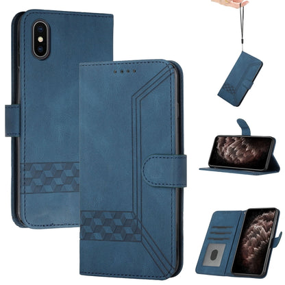 Cubic Skin Feel Flip Leather Phone Case, For iPhone 11 Pro Max, For iPhone X / XS, For iPhone XR, For iPhone XS Max, For iPhone SE 2022 / SE 2020 / 7 / 8, For iPhone 7 Plus / 8 Plus