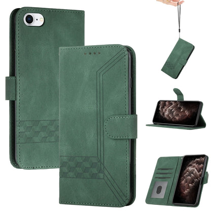 Cubic Skin Feel Flip Leather Phone Case, For iPhone 11 Pro Max, For iPhone X / XS, For iPhone XR, For iPhone XS Max, For iPhone SE 2022 / SE 2020 / 7 / 8, For iPhone 7 Plus / 8 Plus