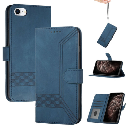 Cubic Skin Feel Flip Leather Phone Case, For iPhone 11 Pro Max, For iPhone X / XS, For iPhone XR, For iPhone XS Max, For iPhone SE 2022 / SE 2020 / 7 / 8, For iPhone 7 Plus / 8 Plus