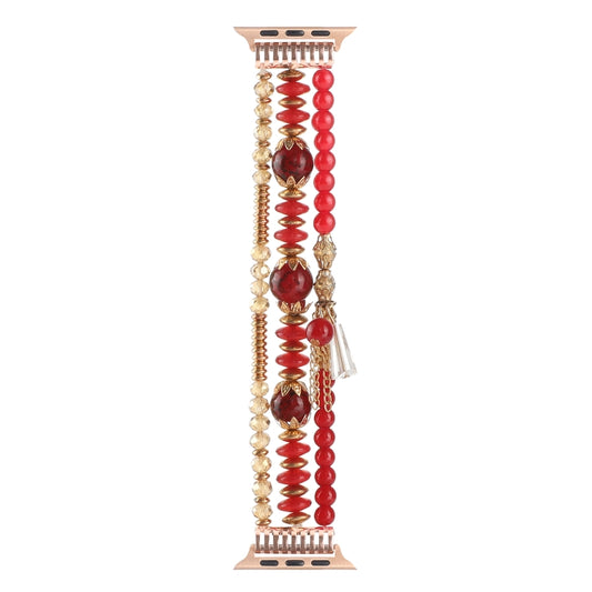 Pearl Strap Watchband For Apple Watch Series, 7 41mm / 6&SE&5&4 40mm / 3&2&1 38mm, 7 45mm / 6&SE&5&4 44mm / 3&2&1 42mm