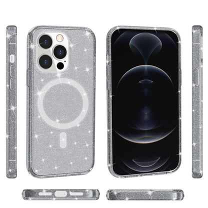 Terminator Style Glitter Powder MagSafe Magnetic Phone Case, For iPhone 13 Pro Max, For iPhone 13 Pro, For iPhone 13, For iPhone 13 mini