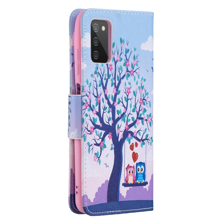 Colored Drawing Leather Phone Case, For Samsung Galaxy A03s 166mm