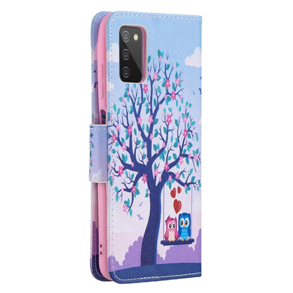 Colored Drawing Leather Phone Case, For Samsung Galaxy A03s 166mm