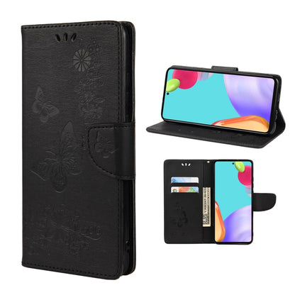 Butterfly Embossed Horizontal Flip Leather Phone Case with Card Slot & Holder, For Samsung Galaxy A33 5G, For Samsung Galaxy A53 5G, For Xiaomi Redmi Note 11 Pro, For Xiaomi Redmi Note 11 5G