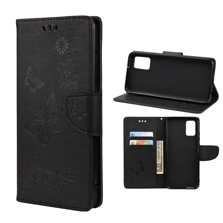 Butterfly Embossed Horizontal Flip Leather Phone Case with Card Slot & Holder, For Samsung Galaxy A33 5G, For Samsung Galaxy A53 5G, For Xiaomi Redmi Note 11 Pro, For Xiaomi Redmi Note 11 5G