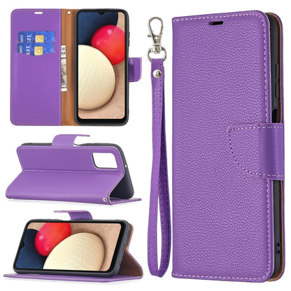 Litchi Texture Leather Phone Case, For Samsung Galaxy A03s 166mm
