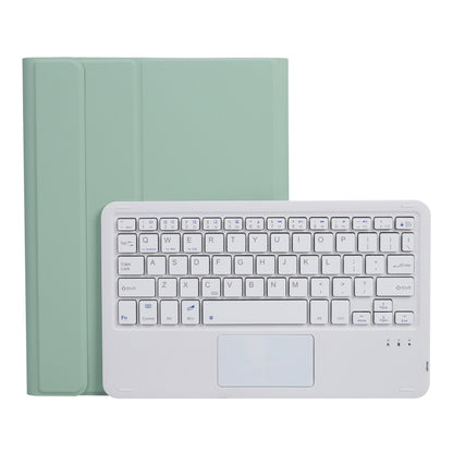 A07B-A Lambskin Texture Square Keycap Bluetooth Keyboard Leather Case with Touch Control For iPad, For iPad 9.7 2018 & 2017 / Pro 9.7 inch / Air 2, For iPad Pro 10.5 inch / 10.2 2021 & 2020 & 2019 / Air 3                                                ...