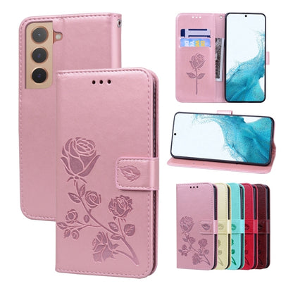 Rose Embossed Leather Phone Case, For Samsung Galaxy S22 5G, For Samsung Galaxy S22+ 5G, For Samsung Galaxy S22 Ultra 5G, For Samsung Galaxy A02s