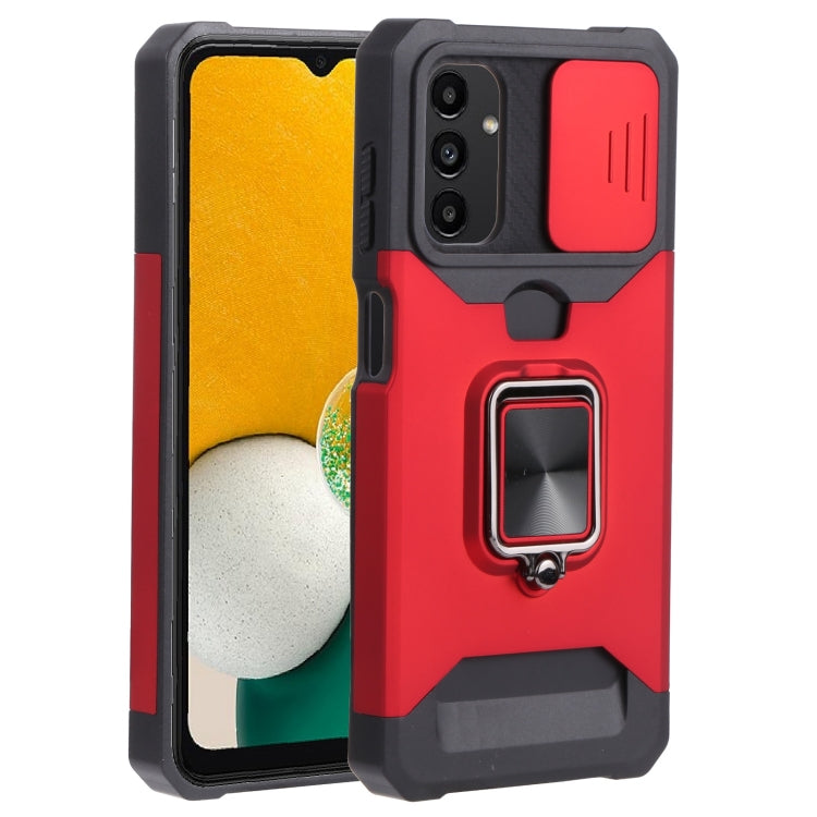 Sliding Camera Cover Design PC + TPU Shockproof Phone Case with Ring Holder & Card Slot, For Motorola Moto G Pure, For Samsung Galaxy A13 5G, For Samsung Galaxy S22 5G, For Samsung Galaxy S22+ 5G, For Samsung Galaxy S22 Ultra 5G