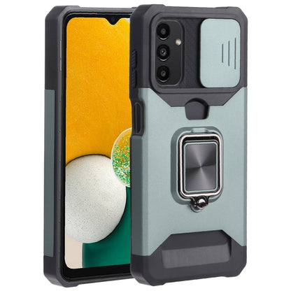 Sliding Camera Cover Design PC + TPU Shockproof Phone Case with Ring Holder & Card Slot, For Motorola Moto G Pure, For Samsung Galaxy A13 5G, For Samsung Galaxy S22 5G, For Samsung Galaxy S22+ 5G, For Samsung Galaxy S22 Ultra 5G