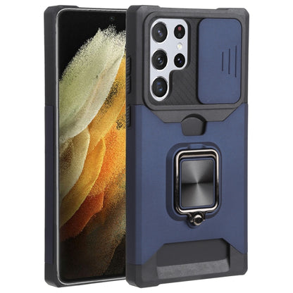 Sliding Camera Cover Design PC + TPU Shockproof Phone Case with Ring Holder & Card Slot, For Motorola Moto G Pure, For Samsung Galaxy A13 5G, For Samsung Galaxy S22 5G, For Samsung Galaxy S22+ 5G, For Samsung Galaxy S22 Ultra 5G
