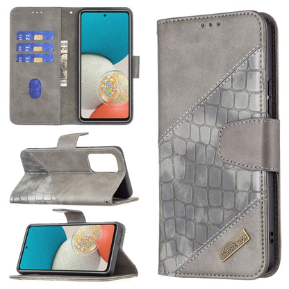 Matching Color Crocodile Texture PU Leather Phone Case, For Samsung Galaxy A53 5G
