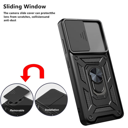 Sliding Camera Design TPU + PC Phone Case, For Samsung Galaxy A03s EU Version, For Samsung Galaxy A03s US Version, For Samsung Galaxy A33 5G, For Xiaomi Redmi Note 10 Pro 5G