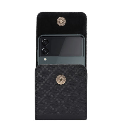 Checkered Texture Waist Hanging Phone Case, For Samsung Galaxy Z Flip3 5G