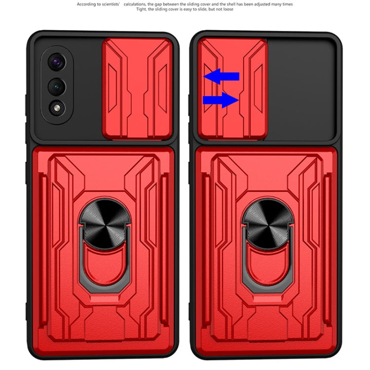 Camera Cover Phone Case with Card Slot & Holder, For Samsung Galaxy A02 / M02, For Samsung Galaxy A02s EU Version, For Samsung Galaxy A32, For Samsung Galaxy S20 FE, For Samsung Galaxy S20+, For Samsung Galaxy S21 Ultra 5G