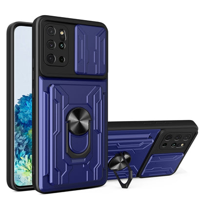 Camera Cover Phone Case with Card Slot & Holder, For Samsung Galaxy A02 / M02, For Samsung Galaxy A02s EU Version, For Samsung Galaxy A32, For Samsung Galaxy S20 FE, For Samsung Galaxy S20+, For Samsung Galaxy S21 Ultra 5G
