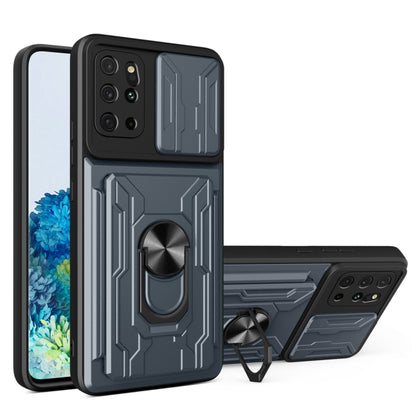 Camera Cover Phone Case with Card Slot & Holder, For Samsung Galaxy A02 / M02, For Samsung Galaxy A02s EU Version, For Samsung Galaxy A32, For Samsung Galaxy S20 FE, For Samsung Galaxy S20+, For Samsung Galaxy S21 Ultra 5G