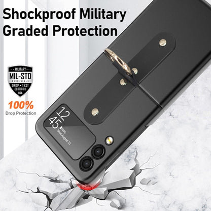 Oil-sprayed Ring PC Phone Case, For Samsung Galaxy Z Flip3 5G