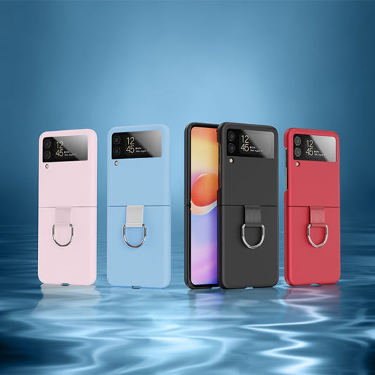 Oil-sprayed Feel Ring PC Phone Case, For Samsung Galaxy Z Flip3 5G