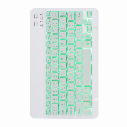 H-102S Monochrome Backlight Bluetooth Keyboard Leather Case with Rear Three-fold Holder, For iPad 10.2 2020 & 2019 / Pro 10.5 inch, For iPad 9.7 2018 & 2017, For iPad Pro 11 inch 2021 & 2020 & 2018 / Air 2020 10.9