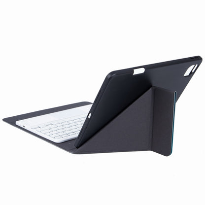 H-097C Touch Bluetooth Keyboard Leather Case with Rear Three-fold Holder, For iPad 9.7 2018 & 2017, For iPad Pro 11 inch 2021 & 2020 & 2018 / Air 2020 10.9