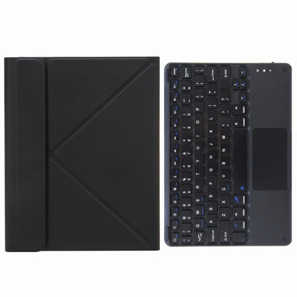 H-097C Touch Bluetooth Keyboard Leather Case with Rear Three-fold Holder, For iPad 9.7 2018 & 2017, For iPad Pro 11 inch 2021 & 2020 & 2018 / Air 2020 10.9