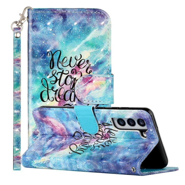 3D Pattern Horizontal Flip PU Leather Phone Case, For Samsung Galaxy S22 5G, For Samsung Galaxy S22+ 5G, For Samsung Galaxy S22 Ultra 5G