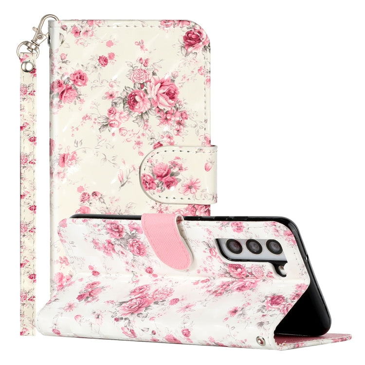 3D Pattern Horizontal Flip PU Leather Phone Case, For Samsung Galaxy S22 5G, For Samsung Galaxy S22+ 5G, For Samsung Galaxy S22 Ultra 5G