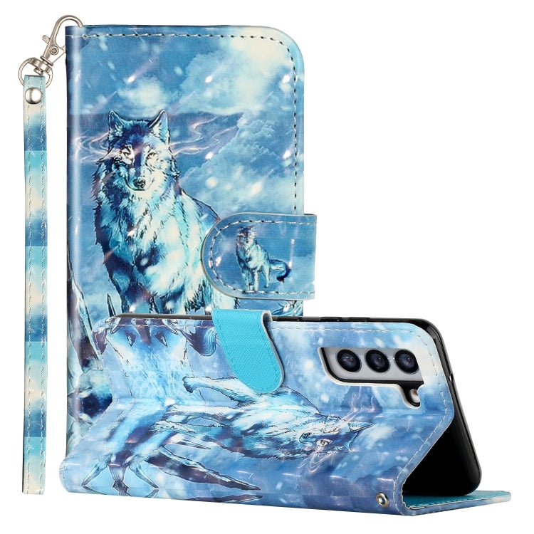 3D Pattern Horizontal Flip PU Leather Phone Case, For Samsung Galaxy S22 5G, For Samsung Galaxy S22+ 5G, For Samsung Galaxy S22 Ultra 5G