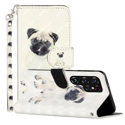 3D Pattern Horizontal Flip PU Leather Phone Case, For Samsung Galaxy S22 5G, For Samsung Galaxy S22+ 5G, For Samsung Galaxy S22 Ultra 5G