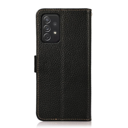 KHAZNEH Side-Magnetic Litchi Genuine Leather RFID Phone Case, For Samsung Galaxy A72 5G, For Samsung Galaxy A82 5G, For Samsung Galaxy F62 / M62, For Samsung Galaxy M32, For Samsung Galaxy M52 5G, For Samsung Galaxy S20 FE, For Samsung Galaxy S20+     ...