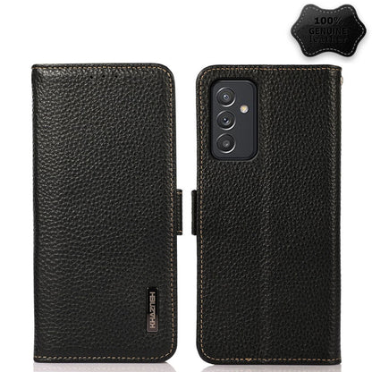 KHAZNEH Side-Magnetic Litchi Genuine Leather RFID Phone Case, For Samsung Galaxy A72 5G, For Samsung Galaxy A82 5G, For Samsung Galaxy F62 / M62, For Samsung Galaxy M32, For Samsung Galaxy M52 5G, For Samsung Galaxy S20 FE, For Samsung Galaxy S20+     ...