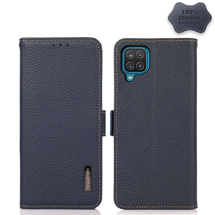 KHAZNEH Side-Magnetic Litchi Genuine Leather RFID Phone Case, For Samsung Galaxy A72 5G, For Samsung Galaxy A82 5G, For Samsung Galaxy F62 / M62, For Samsung Galaxy M32, For Samsung Galaxy M52 5G, For Samsung Galaxy S20 FE, For Samsung Galaxy S20+     ...