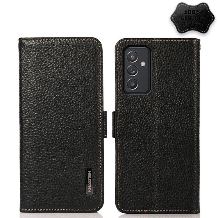 KHAZNEH Side-Magnetic Litchi Genuine Leather RFID Phone Case, For Samsung Galaxy A72 5G, For Samsung Galaxy A82 5G, For Samsung Galaxy F62 / M62, For Samsung Galaxy M32, For Samsung Galaxy M52 5G, For Samsung Galaxy S20 FE, For Samsung Galaxy S20+     ...