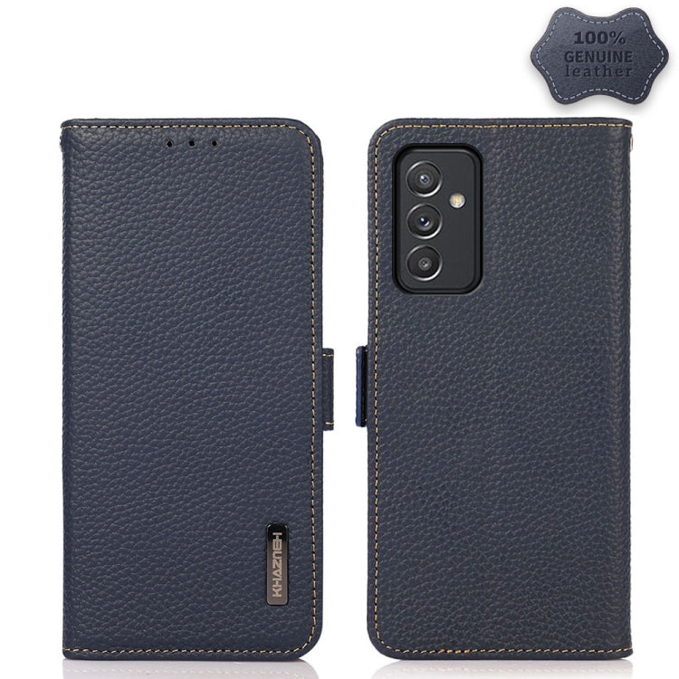 KHAZNEH Side-Magnetic Litchi Genuine Leather RFID Phone Case, For Samsung Galaxy A72 5G, For Samsung Galaxy A82 5G, For Samsung Galaxy F62 / M62, For Samsung Galaxy M32, For Samsung Galaxy M52 5G, For Samsung Galaxy S20 FE, For Samsung Galaxy S20+     ...