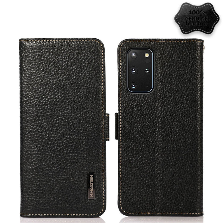 KHAZNEH Side-Magnetic Litchi Genuine Leather RFID Phone Case, For Samsung Galaxy A72 5G, For Samsung Galaxy A82 5G, For Samsung Galaxy F62 / M62, For Samsung Galaxy M32, For Samsung Galaxy M52 5G, For Samsung Galaxy S20 FE, For Samsung Galaxy S20+     ...