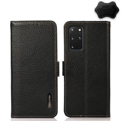 KHAZNEH Side-Magnetic Litchi Genuine Leather RFID Phone Case, For Samsung Galaxy A72 5G, For Samsung Galaxy A82 5G, For Samsung Galaxy F62 / M62, For Samsung Galaxy M32, For Samsung Galaxy M52 5G, For Samsung Galaxy S20 FE, For Samsung Galaxy S20+     ...