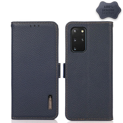 KHAZNEH Side-Magnetic Litchi Genuine Leather RFID Phone Case, For Samsung Galaxy A72 5G, For Samsung Galaxy A82 5G, For Samsung Galaxy F62 / M62, For Samsung Galaxy M32, For Samsung Galaxy M52 5G, For Samsung Galaxy S20 FE, For Samsung Galaxy S20+     ...