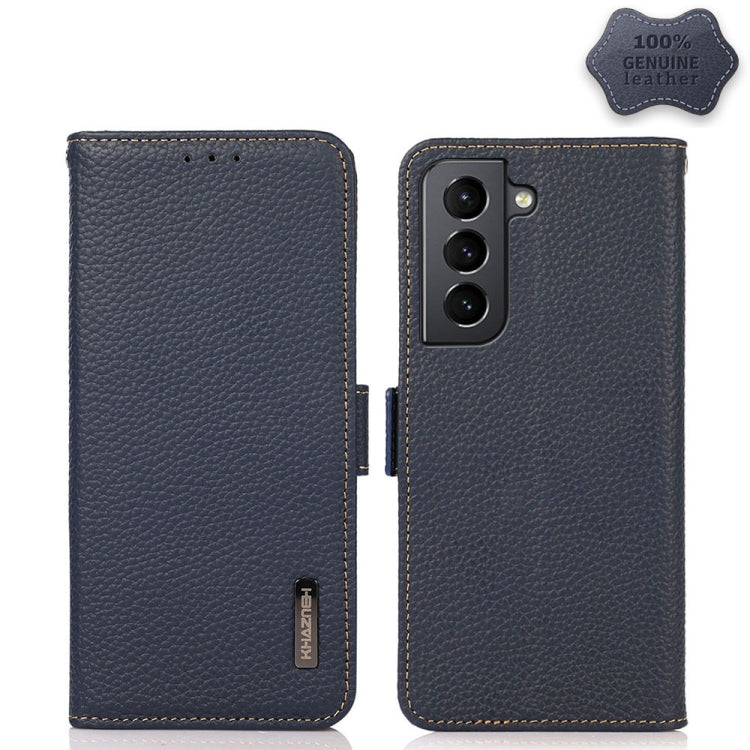 KHAZNEH Side-Magnetic Litchi Genuine Leather RFID Phone Case, For Samsung Galaxy A72 5G, For Samsung Galaxy A82 5G, For Samsung Galaxy F62 / M62, For Samsung Galaxy M32, For Samsung Galaxy M52 5G, For Samsung Galaxy S20 FE, For Samsung Galaxy S20+     ...