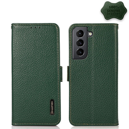 KHAZNEH Side-Magnetic Litchi Genuine Leather RFID Phone Case, For Samsung Galaxy A72 5G, For Samsung Galaxy A82 5G, For Samsung Galaxy F62 / M62, For Samsung Galaxy M32, For Samsung Galaxy M52 5G, For Samsung Galaxy S20 FE, For Samsung Galaxy S20+     ...