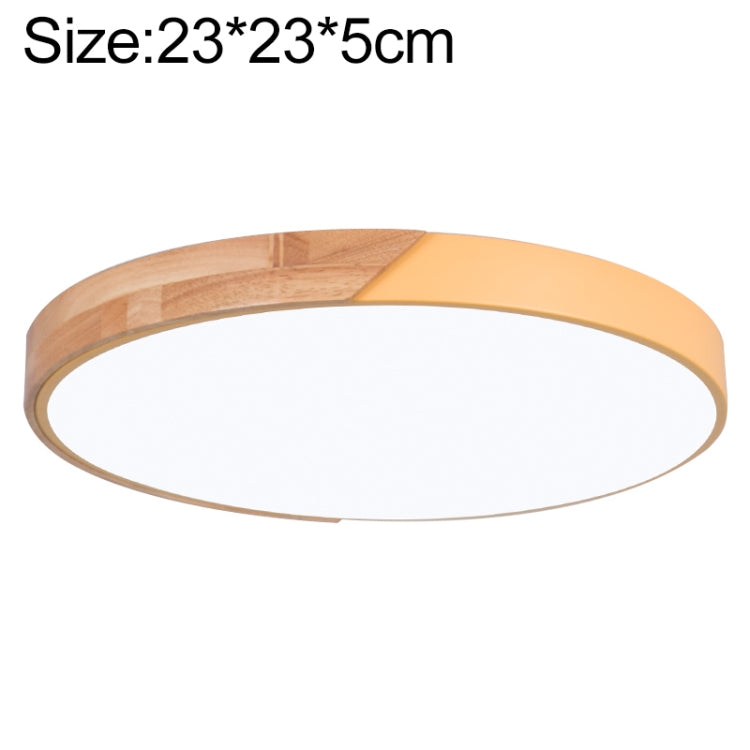 Wood Macaron LED Round Ceiling Lamp, White Light, 23cm, 30cm, 40cm, 50cm, 60cm