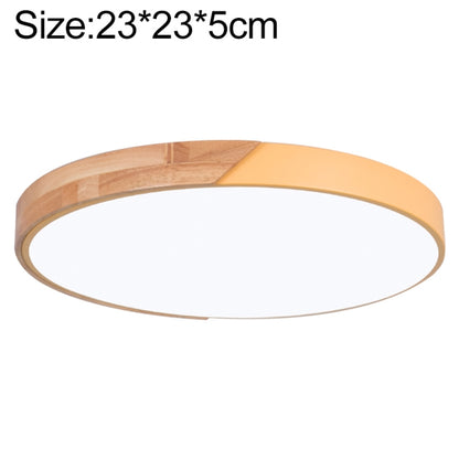 Wood Macaron LED Round Ceiling Lamp, White Light, 23cm, 30cm, 40cm, 50cm, 60cm