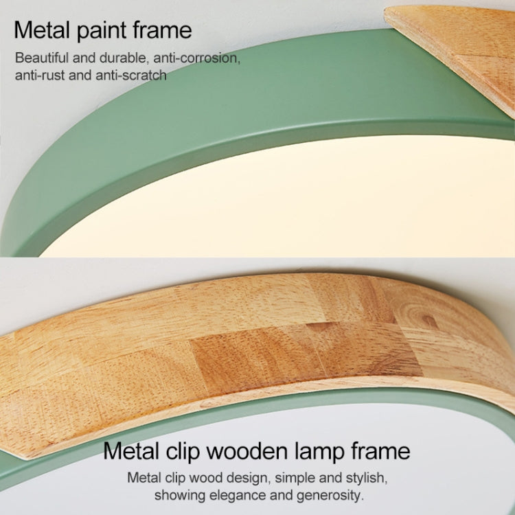 Wood Macaron LED Round Ceiling Lamp, White Light, 23cm, 30cm, 40cm, 50cm, 60cm