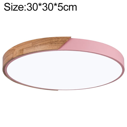 Wood Macaron LED Round Ceiling Lamp, White Light, 23cm, 30cm, 40cm, 50cm, 60cm