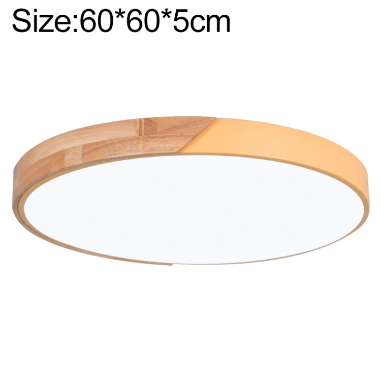 Wood Macaron LED Round Ceiling Lamp, White Light, 23cm, 30cm, 40cm, 50cm, 60cm